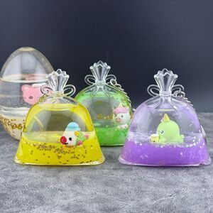 Lot of 4 Tsunameez Prize Baggies Egg Series 1 Keychains Cat Unicorn Fish Narwhal